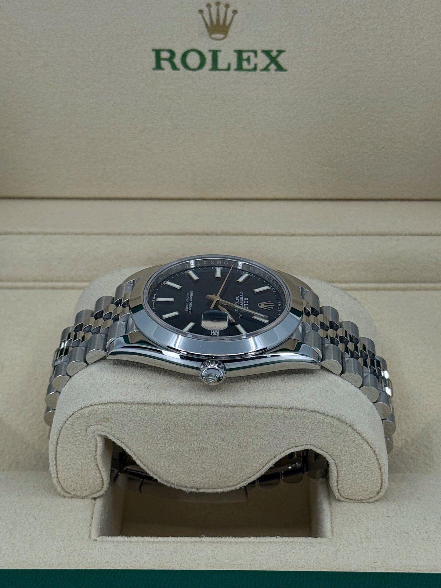 Pre-owned Rolex Datejust 41mm, Stainless Steel, Blue, Jubilee, Ref# 126300-0002, dated 2024