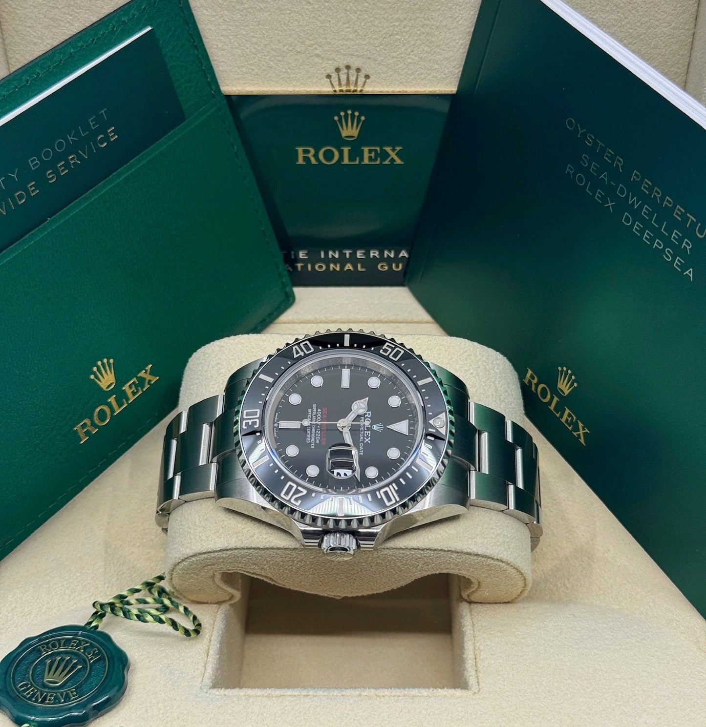 Rolex Sea-Dweller 43mm, Stainless Steel, Red Letters, Black, Ref# 126600, dated 2025
