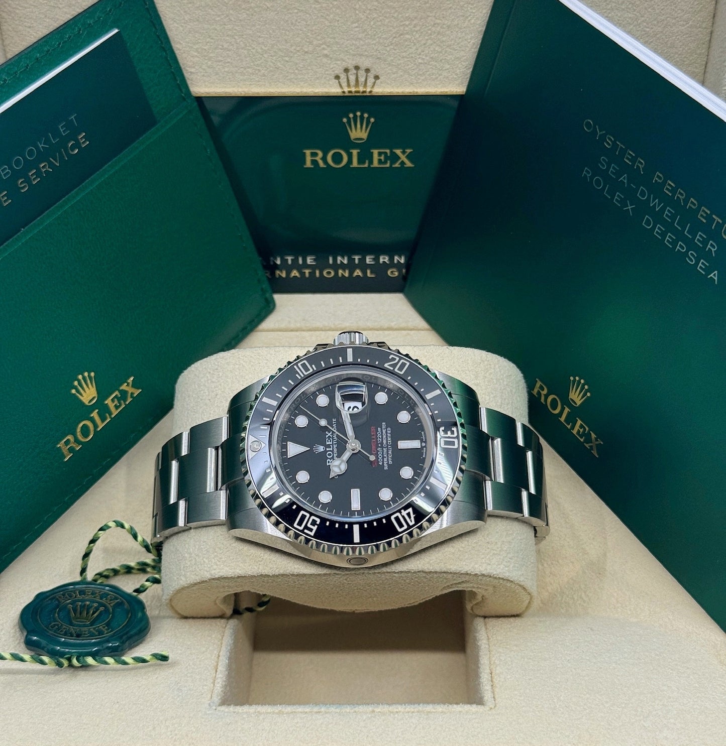 Rolex Sea-Dweller 43mm, Stainless Steel, Red Letters, Black, Ref# 126600, dated 2025