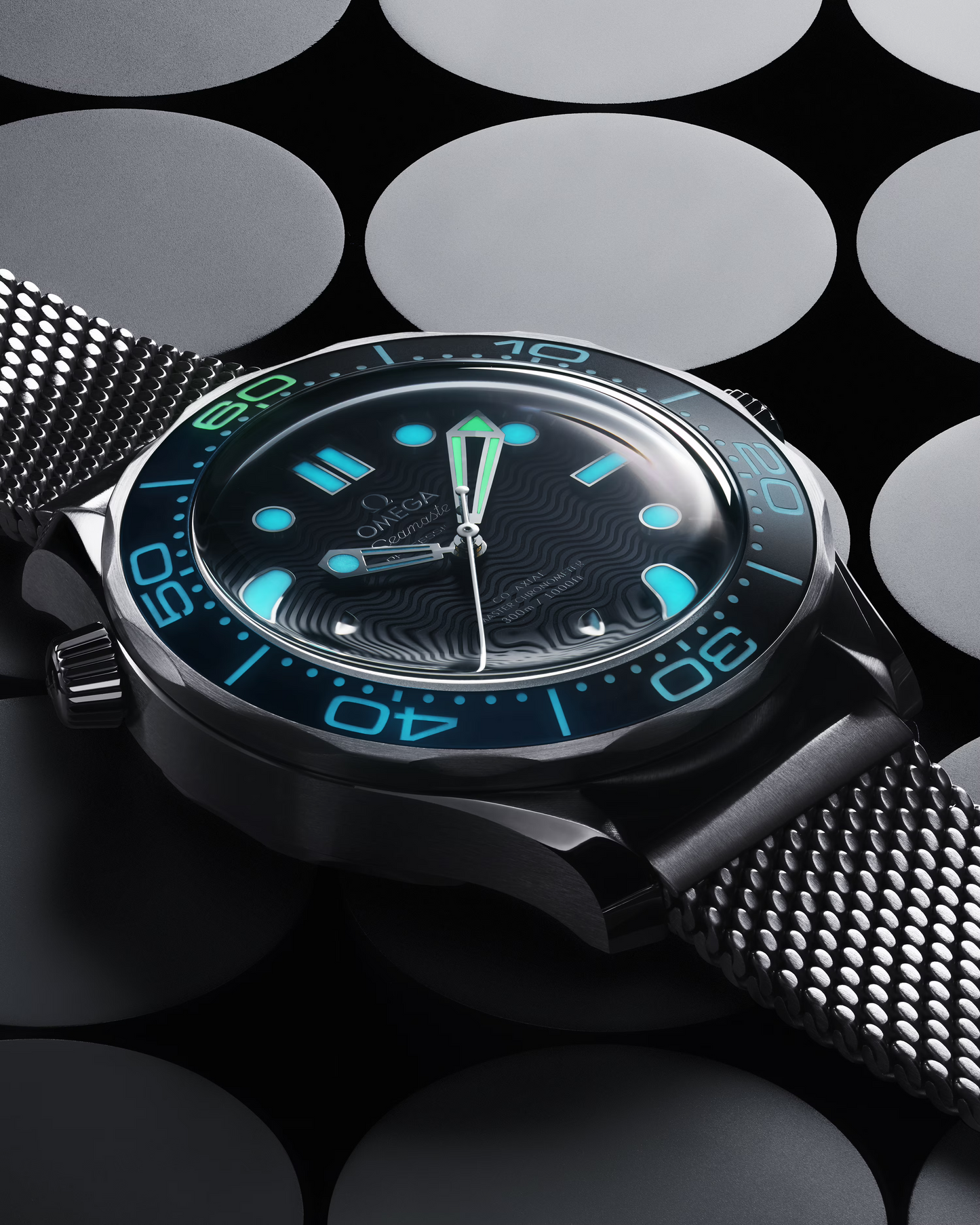 Omega Seamaster Diver 300M, James Bond 007 60th Anniversary Edition, 42mm, Stainless Steel, Blue, Ref# 210.30.42.20.03.002, dated 2025