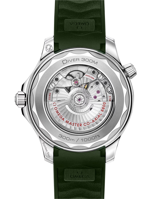Omega Seamaster Professional Diver 300M, 42mm, Stainless Steel, Green, Ref# 210.32.42.20.10.001, dated 2026