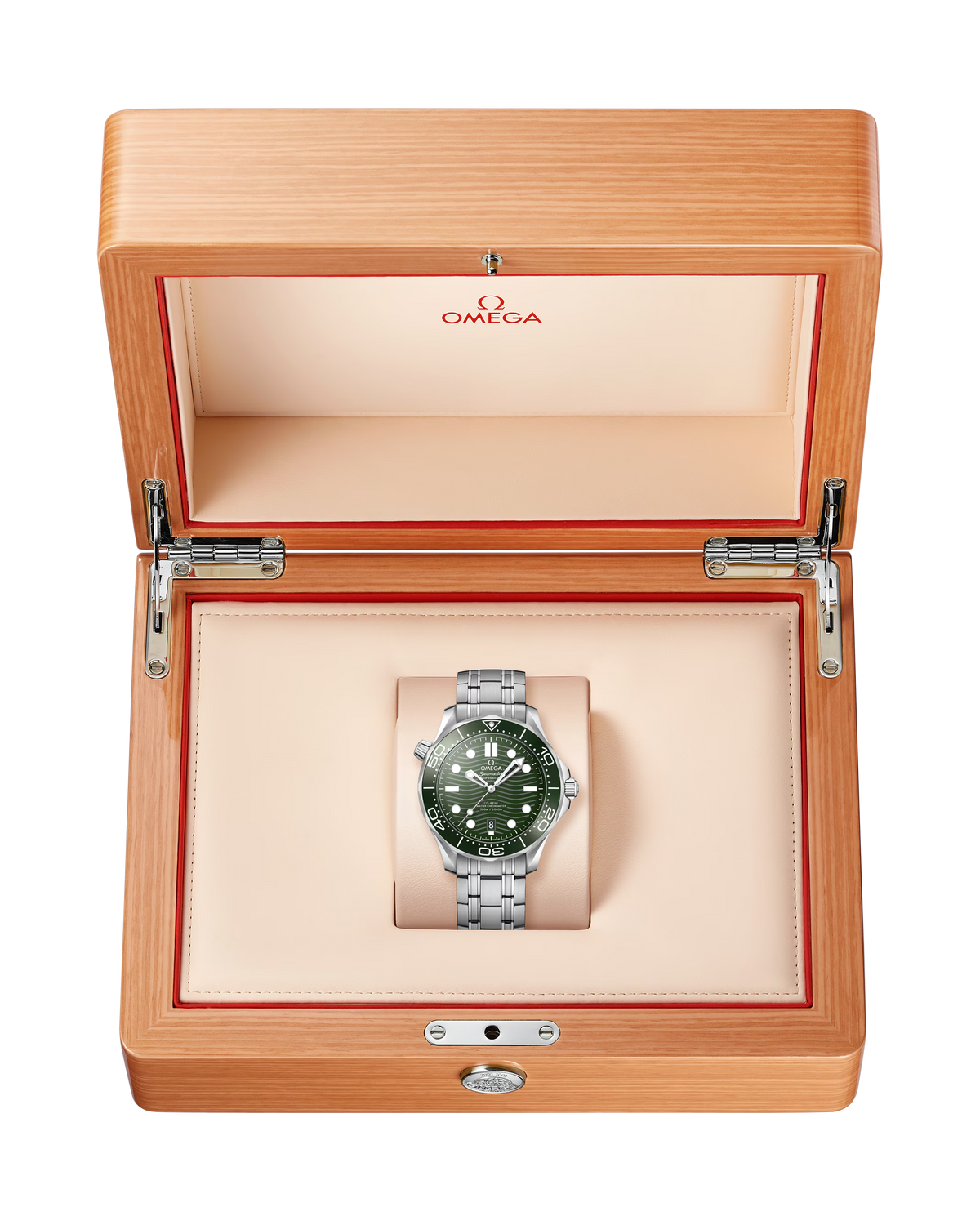 Omega Seamaster Professional Diver 300M, 42mm, Stainless Steel, Green, Ref# 210.30.42.20.10.001, dated 2026