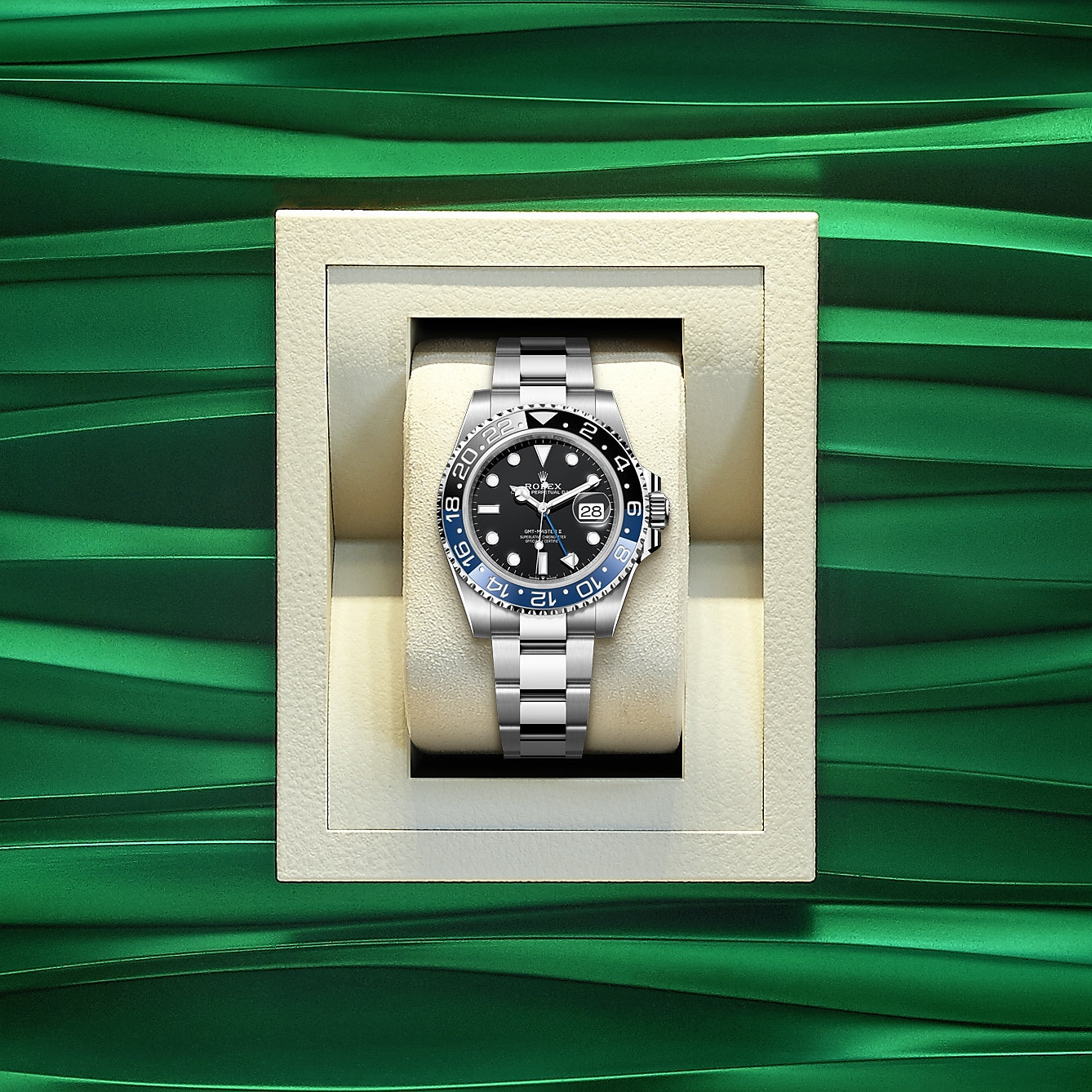 Rolex GMT-Master II 40mm, Stainless Steel, Batman, Oyster, Ref# 126710BLNR-0003, dated 2025