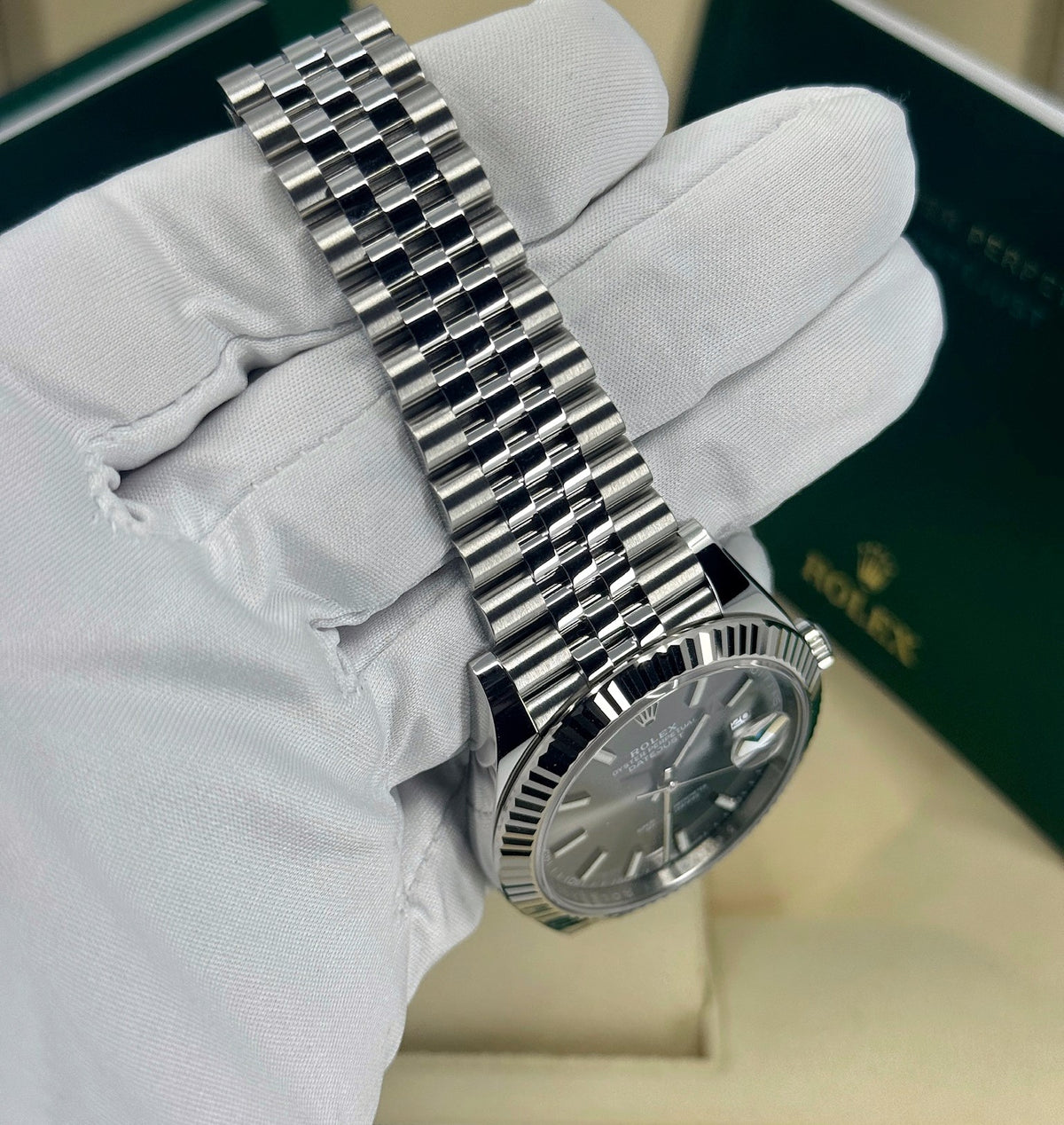 Rolex Datejust 41mm, Stainless Steel, Rhodium, Jubilee, Ref# 126334-0014, dated 2026