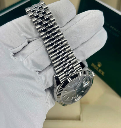 Rolex Datejust 41mm, Stainless Steel, Rhodium, Jubilee, Ref# 126334-0014, dated 2026