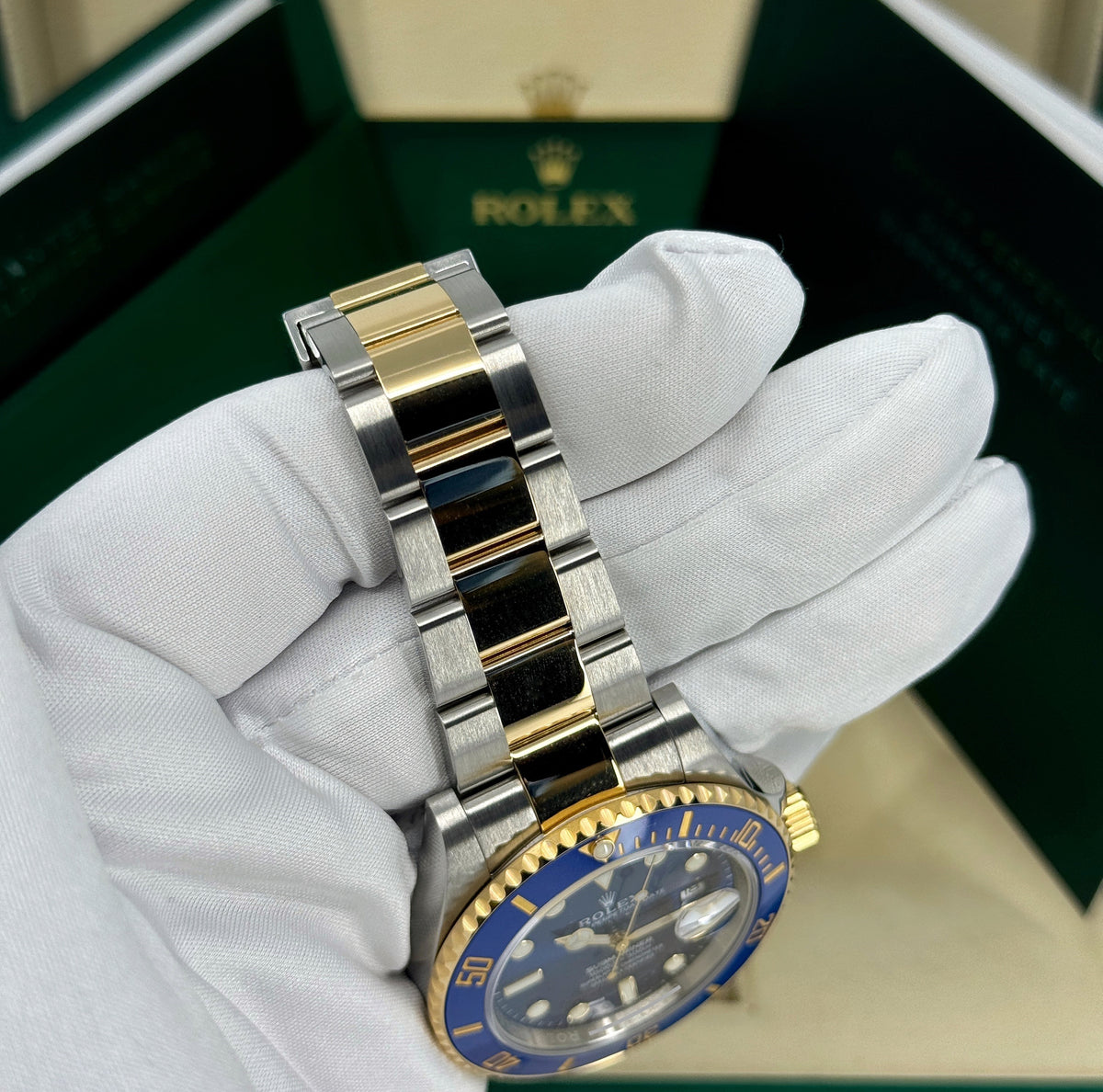 Rolex Submariner 41mm, Date, 18k YG & Stainless Steel, Blue, Ref# 126613LB, dated 2026