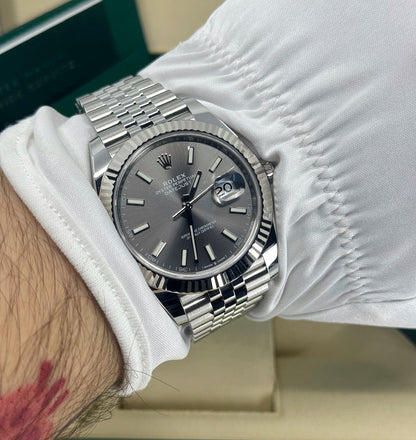 Rolex Datejust 41mm, Stainless Steel, Rhodium, Jubilee, Ref# 126334-0014, dated 2026