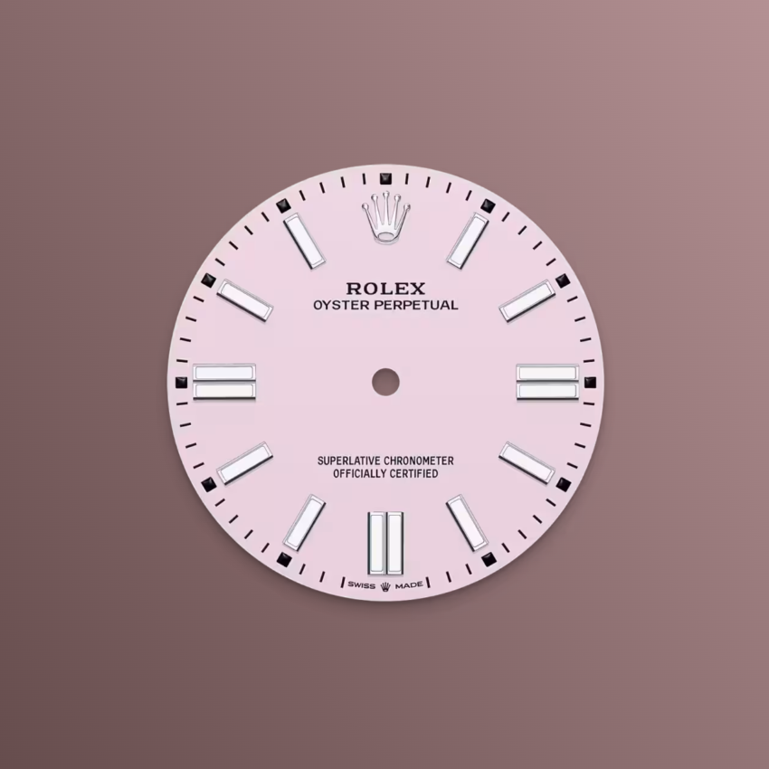 Rolex Oyster Perpetual 41mm, Stainless Steel, Candy Pink, Ref# 134300-0013, dated 2026