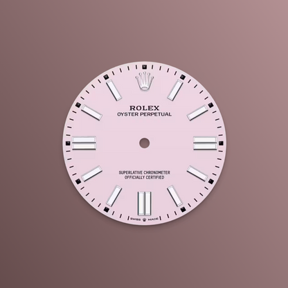 Rolex Oyster Perpetual 41mm, Stainless Steel, Candy Pink, Ref# 134300-0013, dated 2026