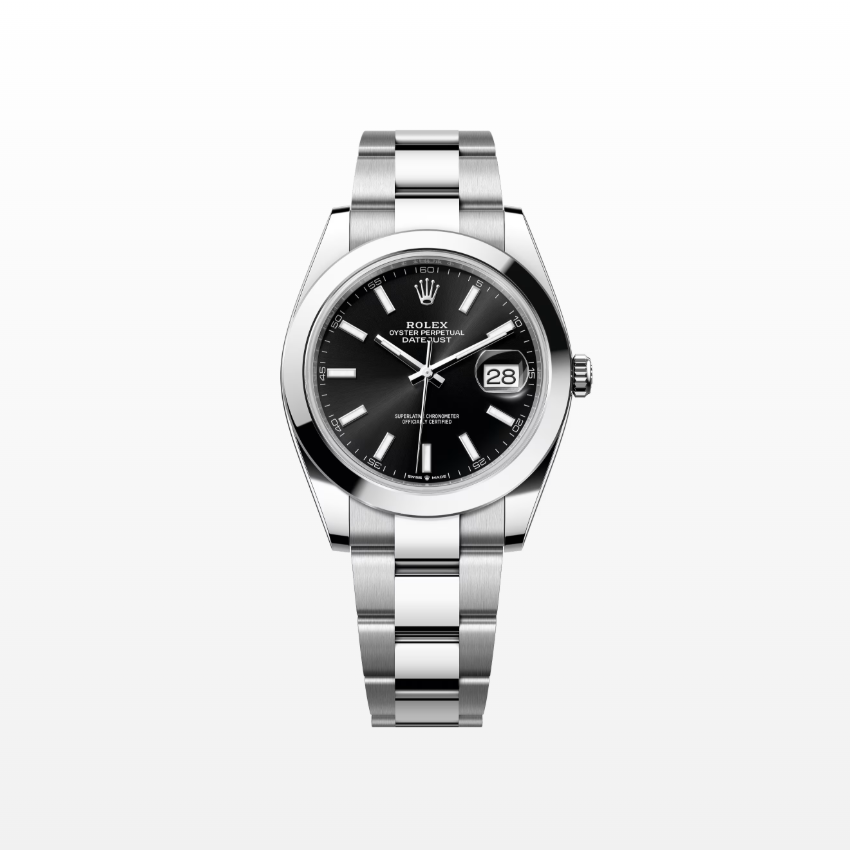 Rolex Datejust 41mm, Stainless Steel, Black, Oyster, Ref# 126300-0011, dated 2025