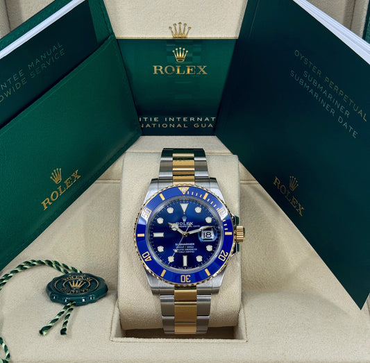 Rolex Submariner 41mm, Date, 18k YG & Stainless Steel, Blue, Ref# 126613LB, dated 2026