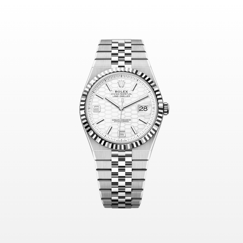 Rolex Land-Dweller 40mm, Stainless Steel, White, Ref# 127334-0001, dated 2026