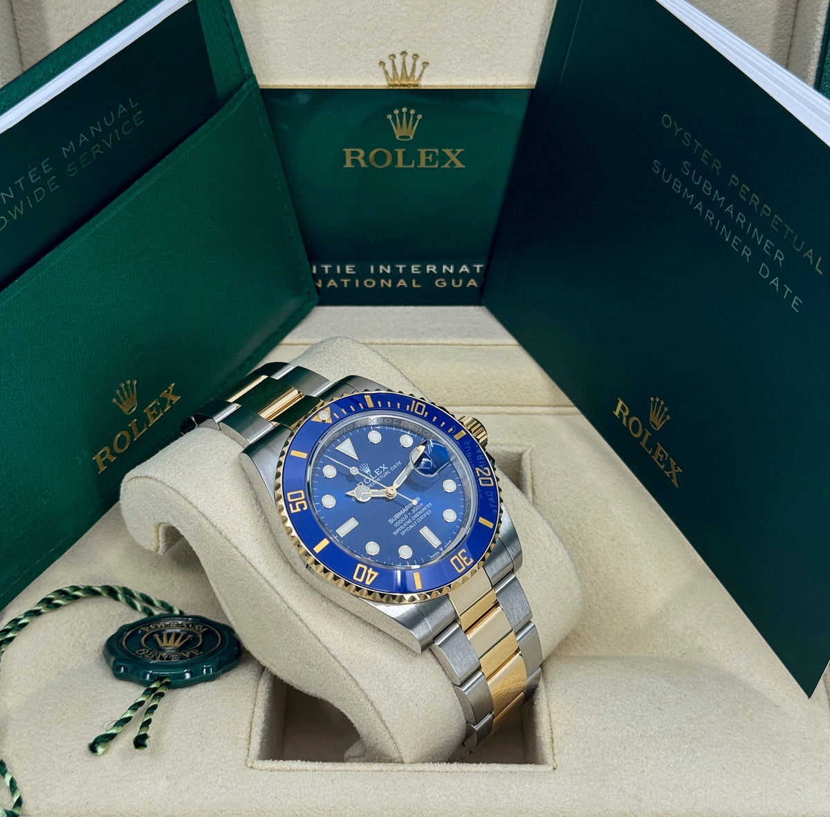 Rolex Submariner 41mm, Date, 18k YG & Stainless Steel, Blue, Ref# 126613LB, dated 2026