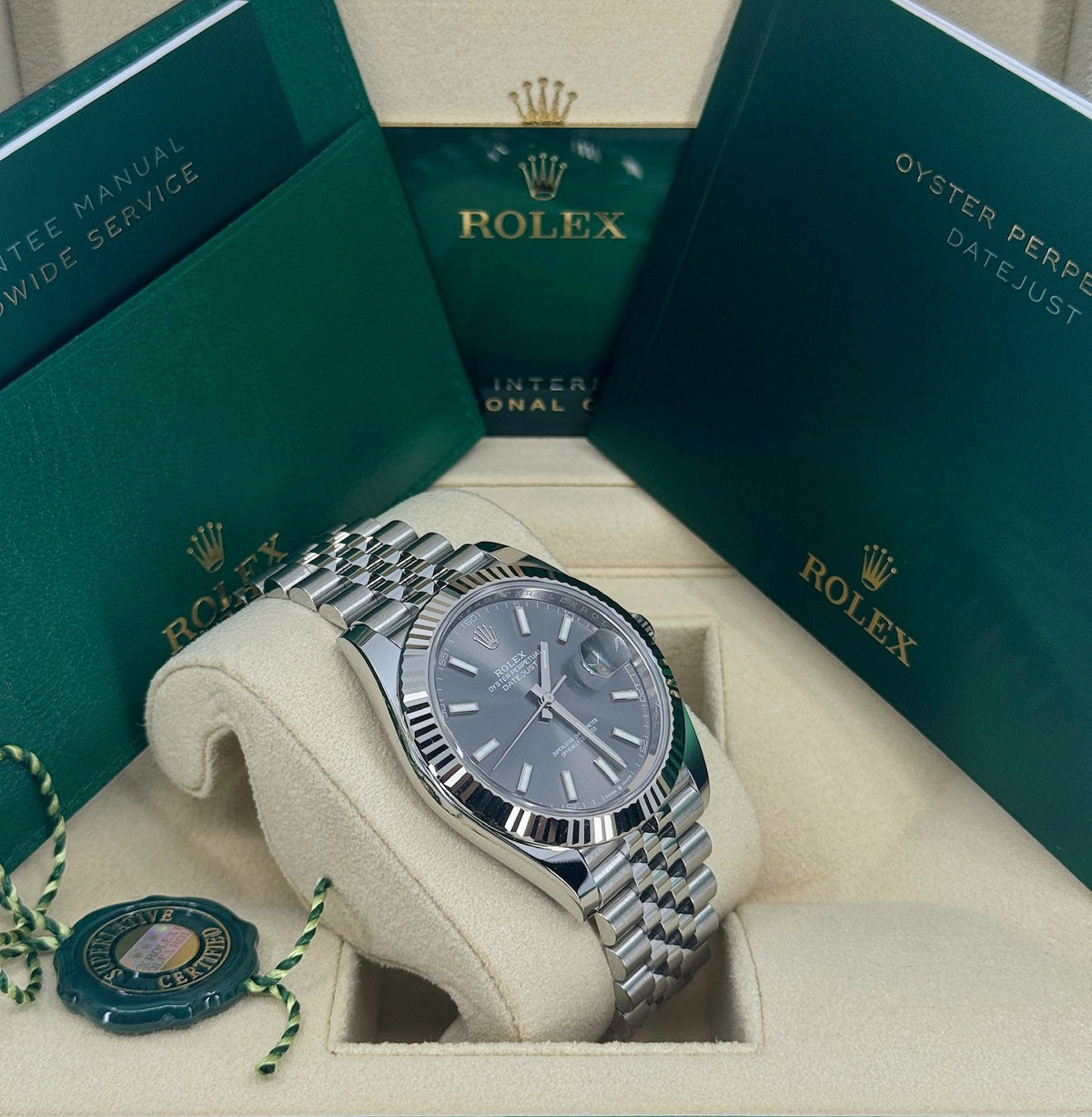 Rolex Datejust 41mm, Stainless Steel, Rhodium, Jubilee, Ref# 126334-0014, dated 2026