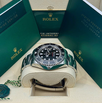 Rolex Sea-Dweller 43mm, Stainless Steel, Red Letters, Black, Ref# 126600, dated 2026