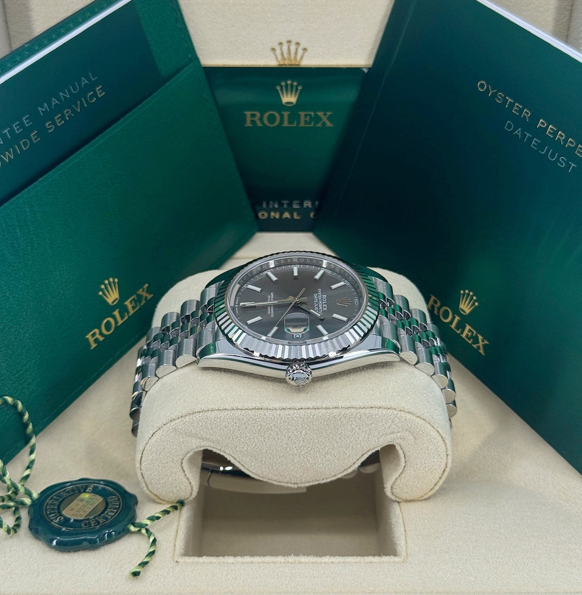Rolex Datejust 41mm, Stainless Steel, Rhodium, Jubilee, Ref# 126334-0014, dated 2026