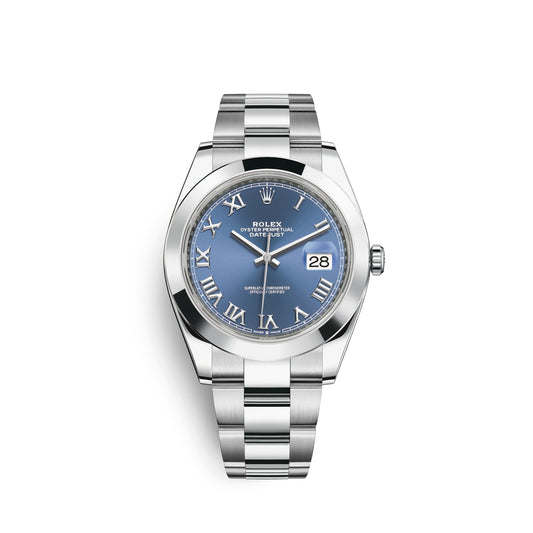 Rolex Datejust 41mm, Stainless Steel, Blue Roman, Oyster, Ref# 126300-0017