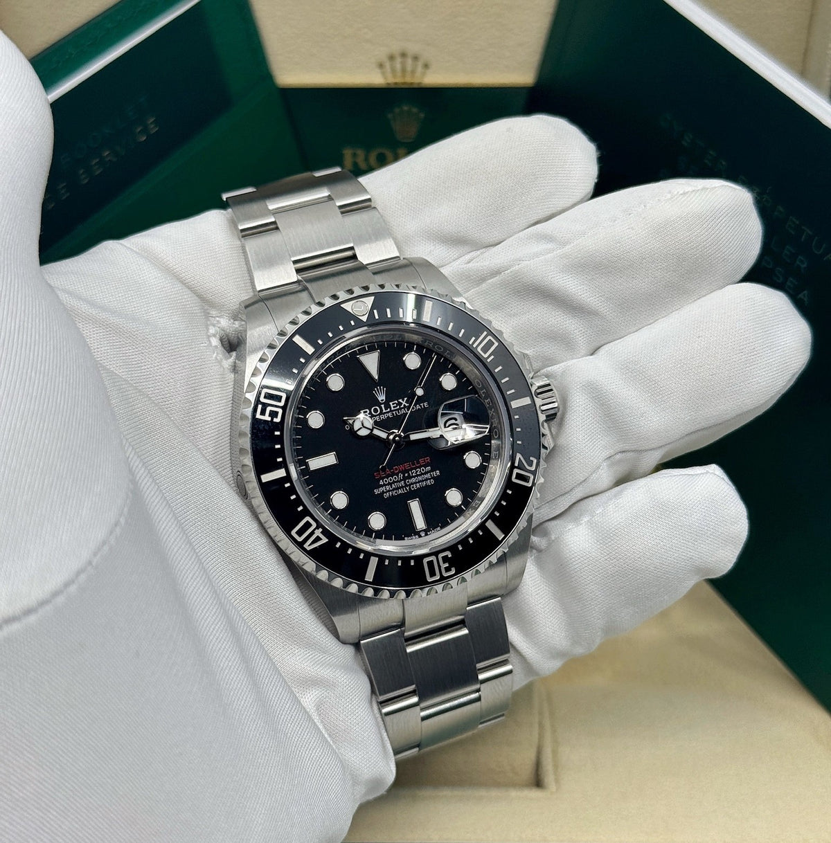 Rolex Sea-Dweller 43mm, Stainless Steel, Red Letters, Black, Ref# 126600, dated 2026