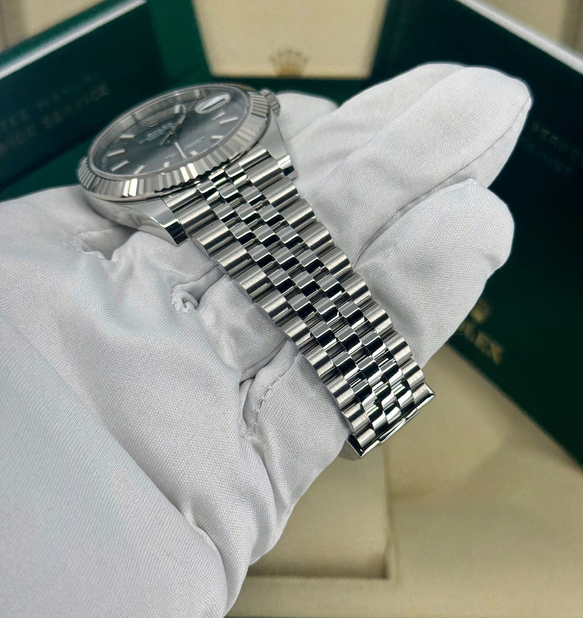 Rolex Datejust 41mm, Stainless Steel, Rhodium, Jubilee, Ref# 126334-0014, dated 2026