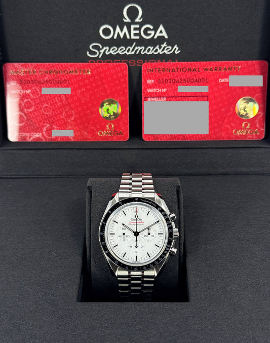 Omega Speedmaster Professional Moonwatch 42mm, Stainless Steel, White, Ref# 310.30.42.50.04.001, dated 2026
