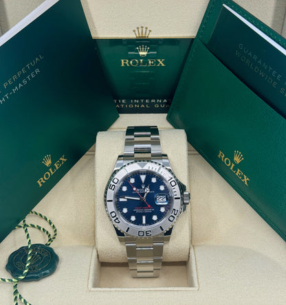 Pre-owned Rolex Yacht-Master 40mm, Stainless Steel, Blue, Ref# 126622-0002, dated 2023