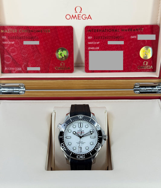 Omega Seamaster Professional Diver 300M, 42mm, Stainless Steel, White, Ref# 210.32.42.20.04.001, dated 2026