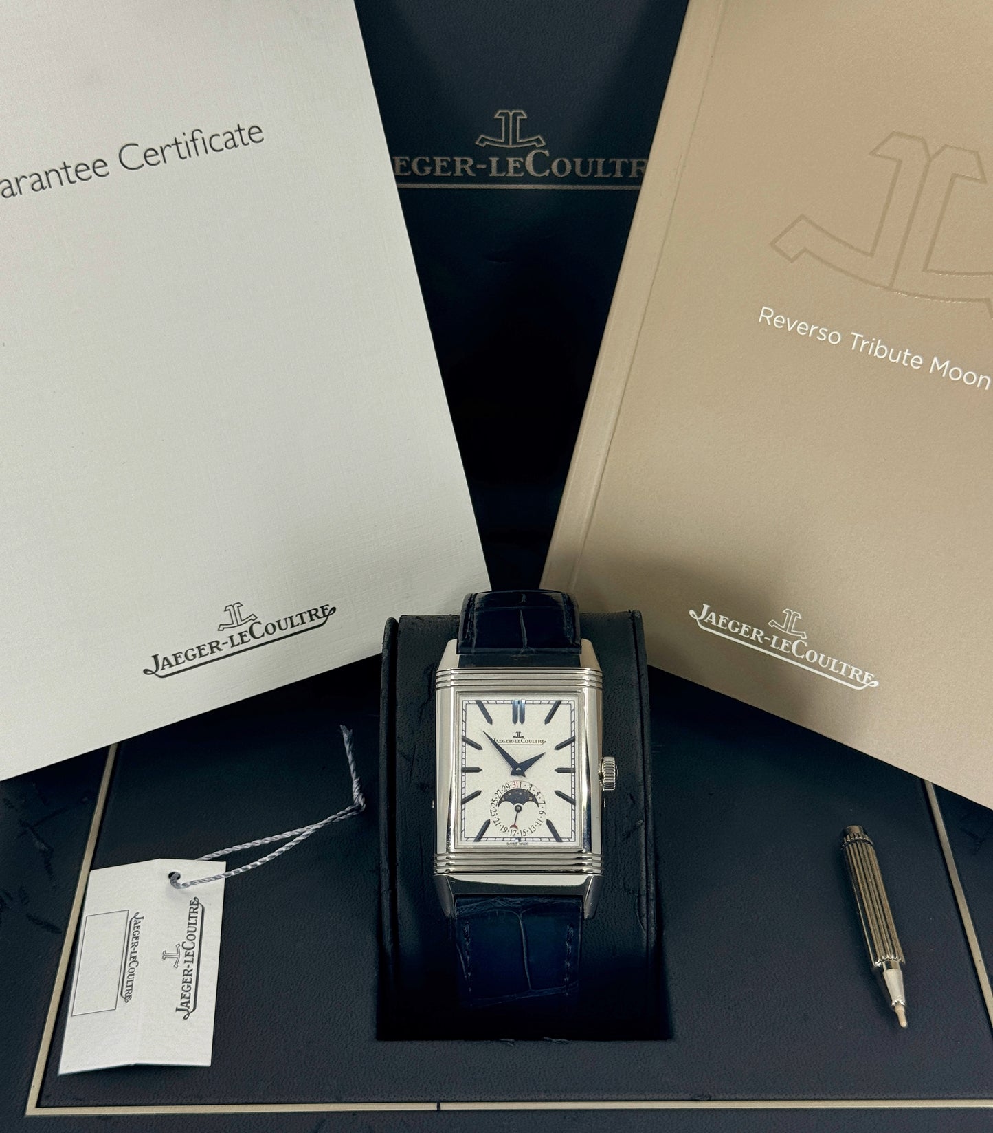 Pre-owned Jaeger-LeCoultre, Reverso Tribute Moon, Duoface, Ref# Q3958420, dated 2018