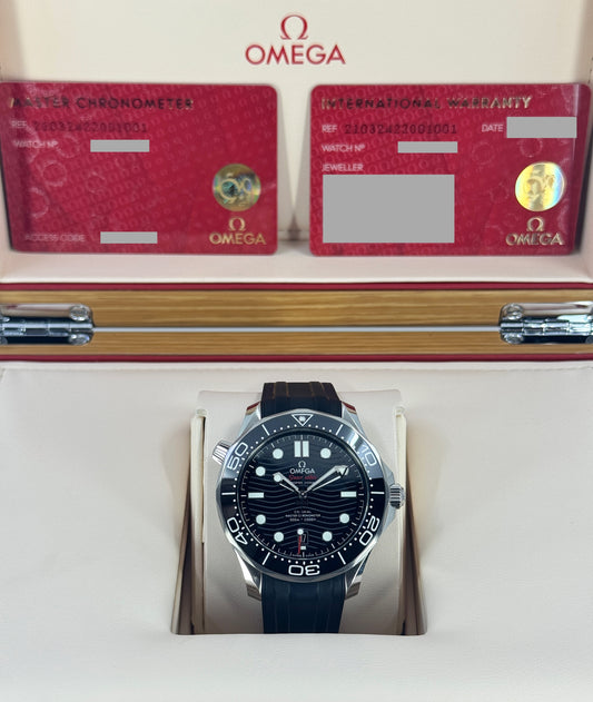 Omega Seamaster Professional Diver 300M, 42mm, Stainless Steel, Black, Ref# 210.32.42.20.01.001, dated 2026