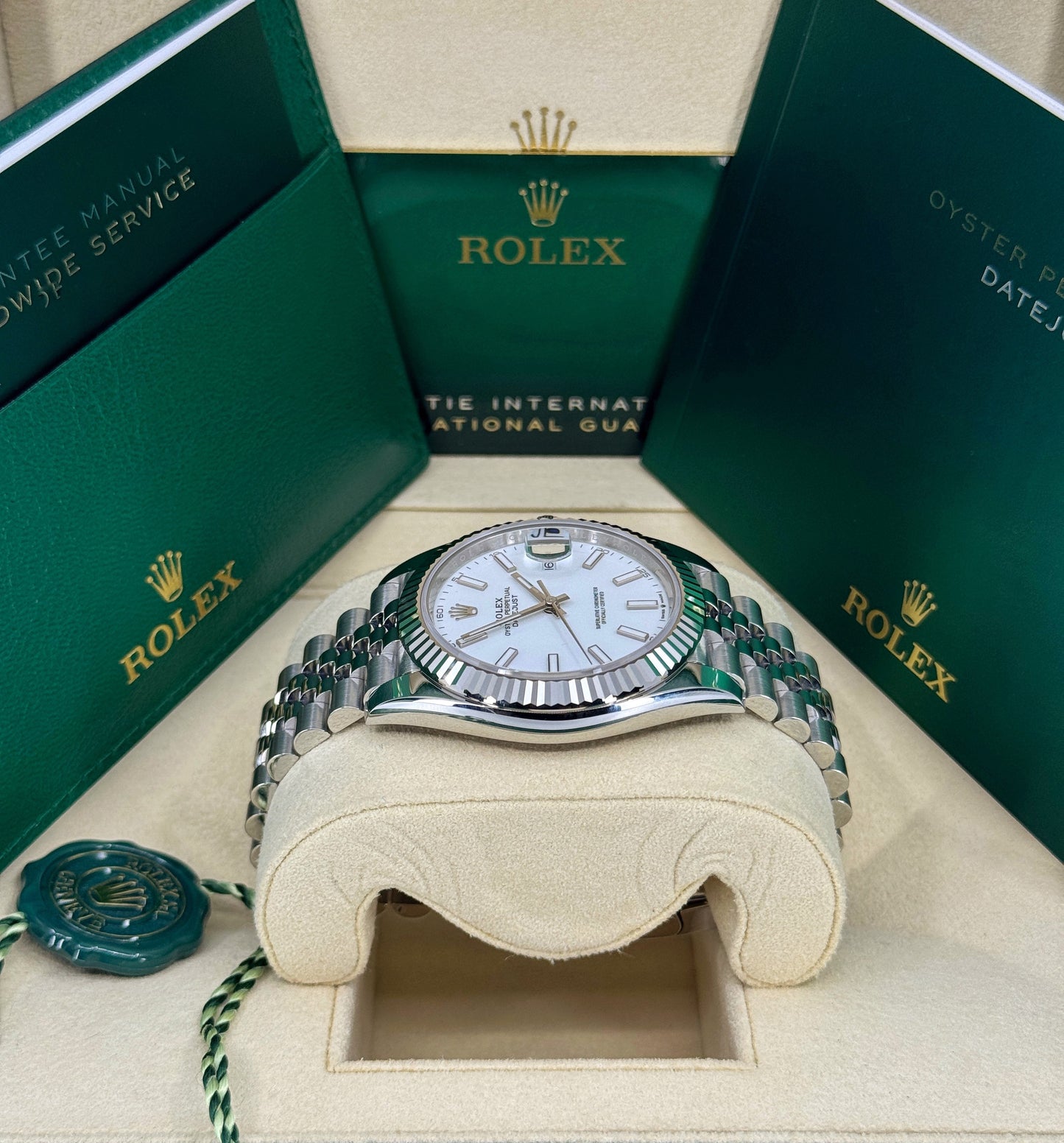 Rolex Datejust 41mm, Stainless Steel, White, Jubilee, Ref# 126334-0010, dated 2026