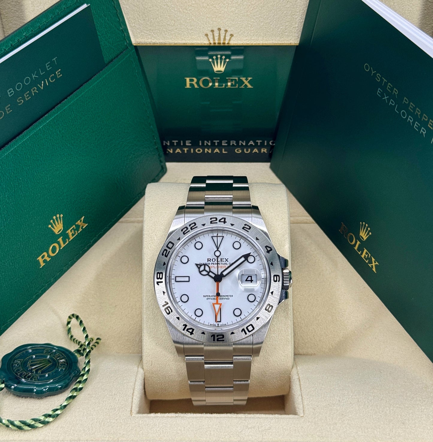 Rolex Explorer II, 42mm, Stainless Steel, Polar, White, Ref# 226570-0001, dated 2025