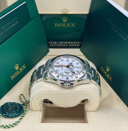 Rolex Explorer II, 42mm, Stainless Steel, Polar, White, Ref# 226570-0001, dated 2025