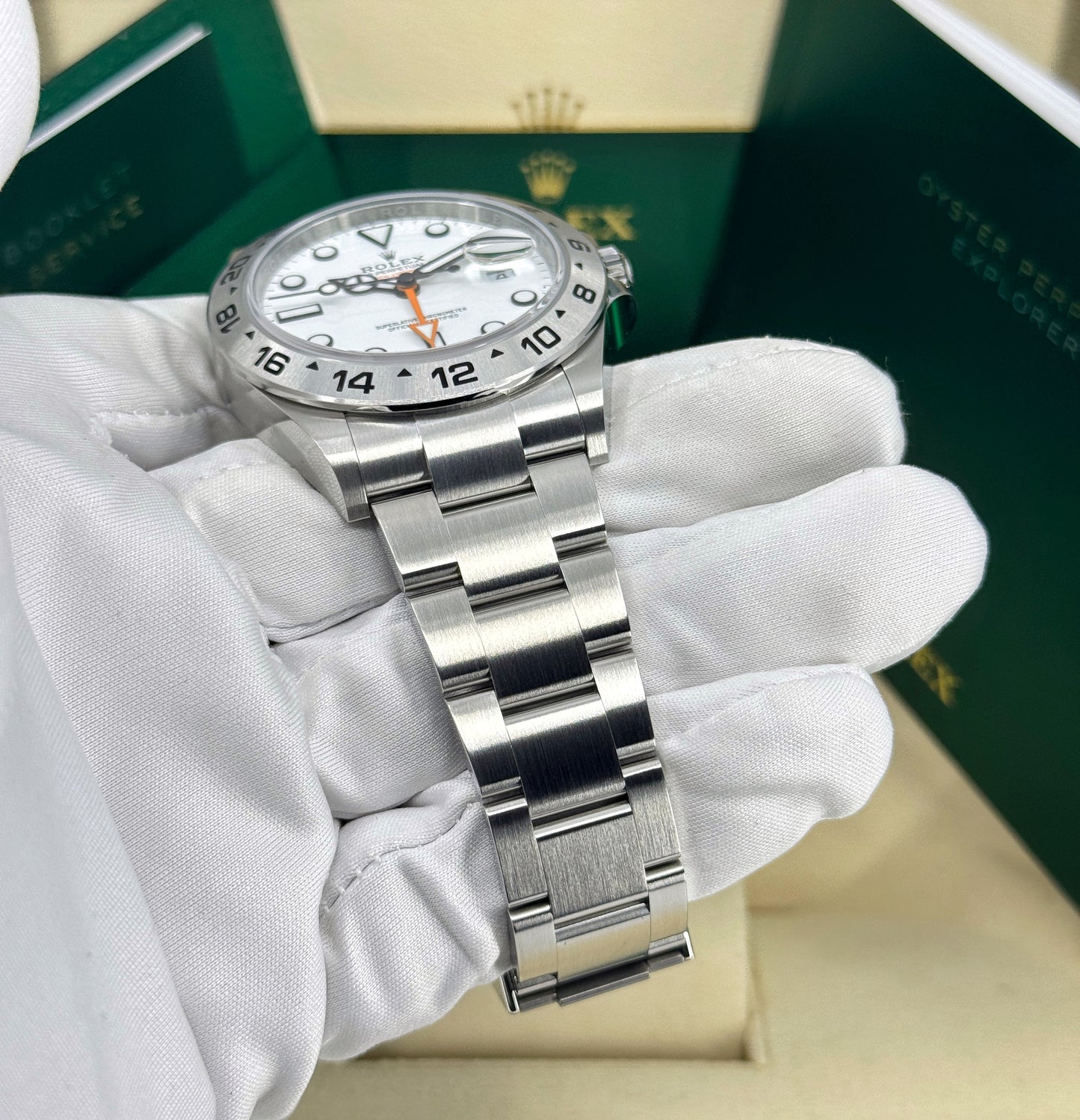 Rolex Explorer II, 42mm, Stainless Steel, Polar, White, Ref# 226570-0001, dated 2025
