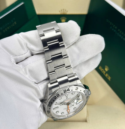 Rolex Explorer II, 42mm, Stainless Steel, Polar, White, Ref# 226570-0001, dated 2025