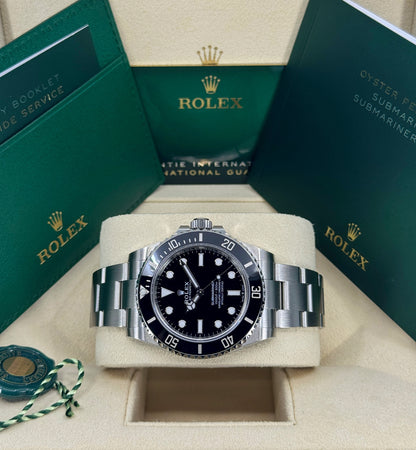 Rolex Submariner 41mm, No Date, Stainless Steel, Black, Ref# 124060, dated 2025