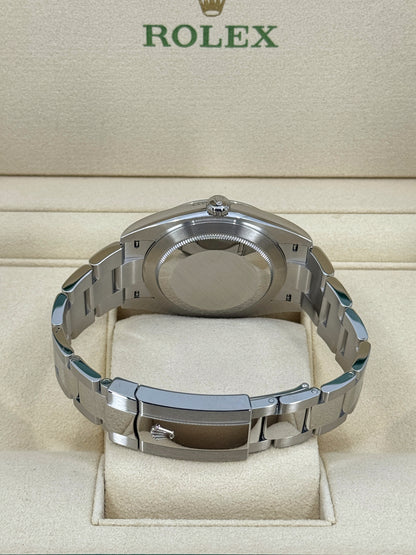 Pre-owned Rolex Datejust 41mm, Stainless Steel, Wimbledon, Slate, Oyster, Ref# 126300-0013, dated 2024