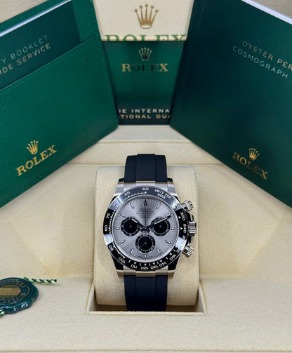 Rolex Daytona 40mm, 18k WG & Oysterflex, Ghost, Steel & Black, Ref# 126519LN-0006, dated 2026