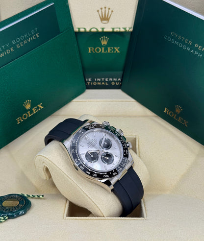 Rolex Daytona 40mm, 18k WG & Oysterflex, Ghost, Steel & Black, Ref# 126519LN-0006, dated 2025