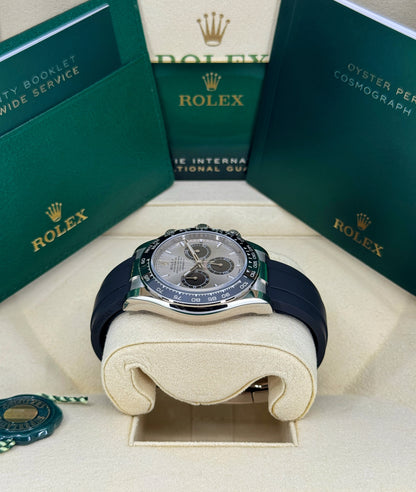 Rolex Daytona 40mm, 18k WG & Oysterflex, Ghost, Steel & Black, Ref# 126519LN-0006, dated 2025