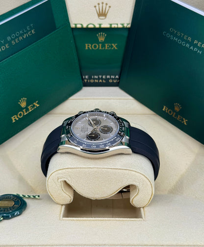 Rolex Daytona 40mm, 18k WG & Oysterflex, Ghost, Steel & Black, Ref# 126519LN-0006, dated 2026