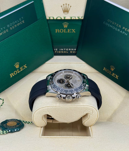 Rolex Daytona 40mm, 18k WG & Oysterflex, Ghost, Steel & Black, Ref# 126519LN-0006, dated 2025
