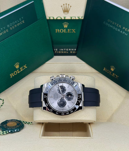 Rolex Daytona 40mm, 18k WG & Oysterflex, Ghost, Steel & Black, Ref# 126519LN-0006, dated 2025