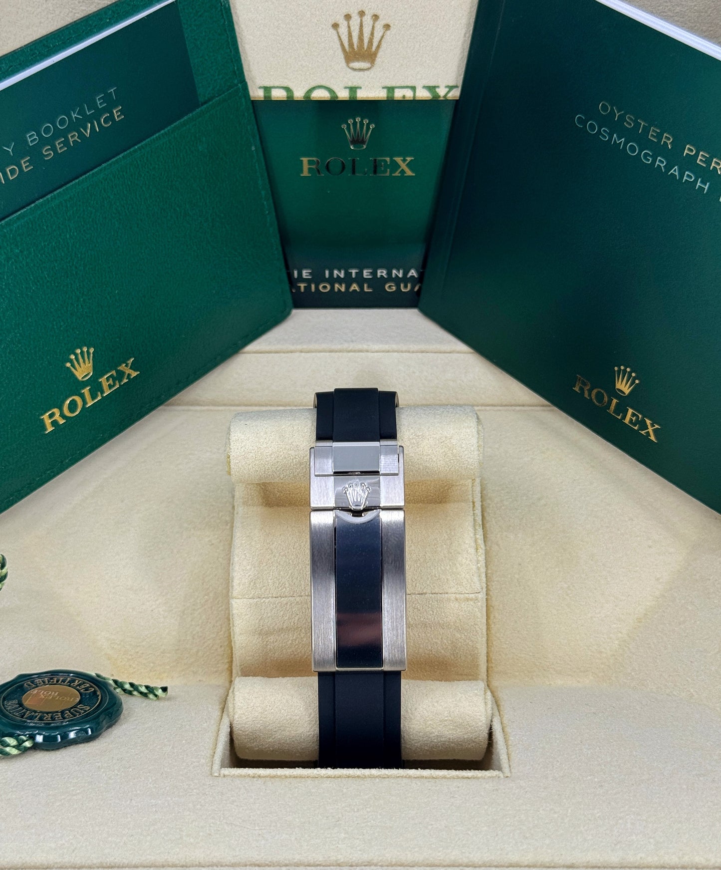 Rolex Daytona 40mm, 18k WG & Oysterflex, Ghost, Steel & Black, Ref# 126519LN-0006, dated 2026