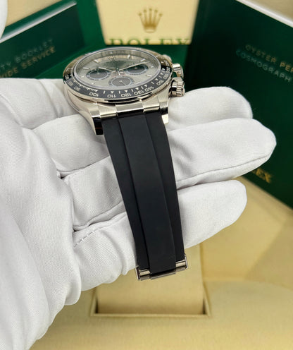 Rolex Daytona 40mm, 18k WG & Oysterflex, Ghost, Steel & Black, Ref# 126519LN-0006, dated 2025