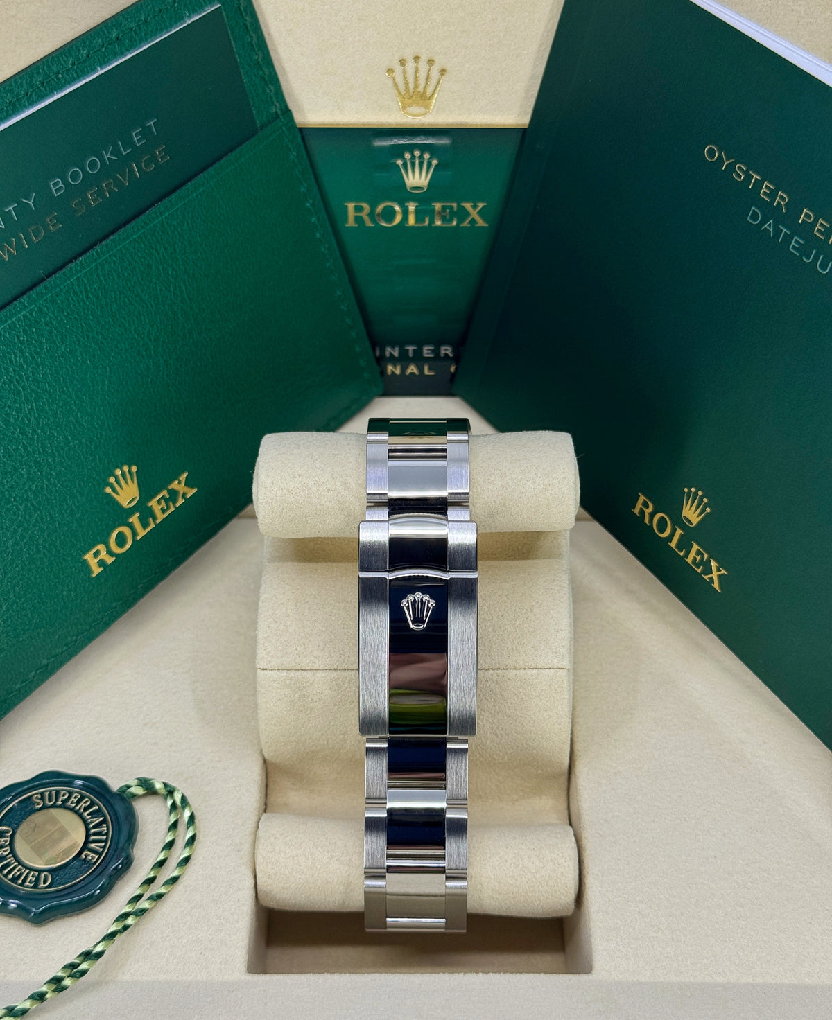 Rolex Datejust 41mm, Stainless Steel, Green, Oyster, Ref# 126334-0027, dated 2026