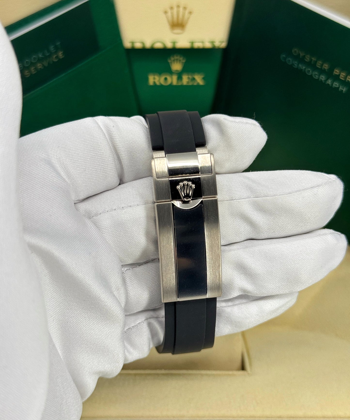 Rolex Daytona 40mm, 18k WG & Oysterflex, Ghost, Steel & Black, Ref# 126519LN-0006, dated 2026