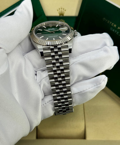 Rolex Datejust 41mm, Stainless Steel, Green Ombré, Jubilee, Ref# 126334-0034, dated 2026
