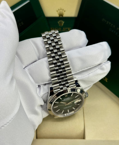 Rolex Datejust 41mm, Stainless Steel, Green Ombré, Jubilee, Ref# 126334-0034, dated 2026