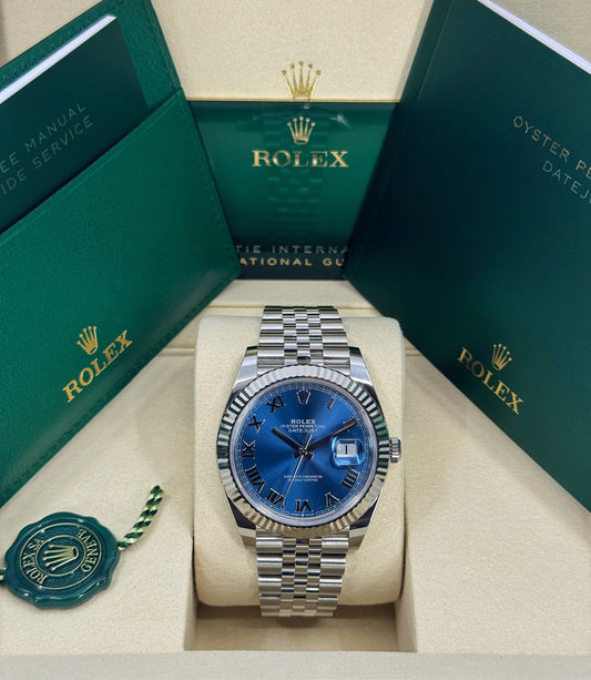 Rolex Datejust 41mm, Stainless Steel, Blue Roman, Jubilee, Ref# 126334-0026, dated 2025