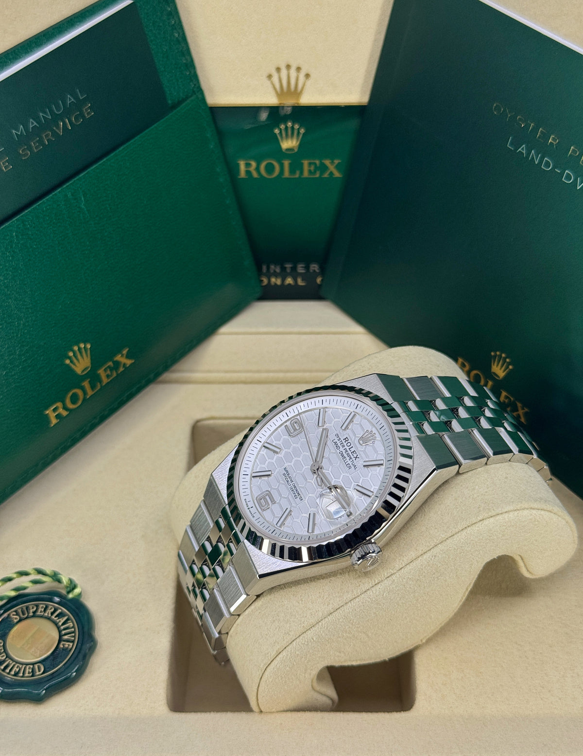Rolex Land-Dweller 40mm, Stainless Steel, White, Ref# 127334-0001, dated 2026