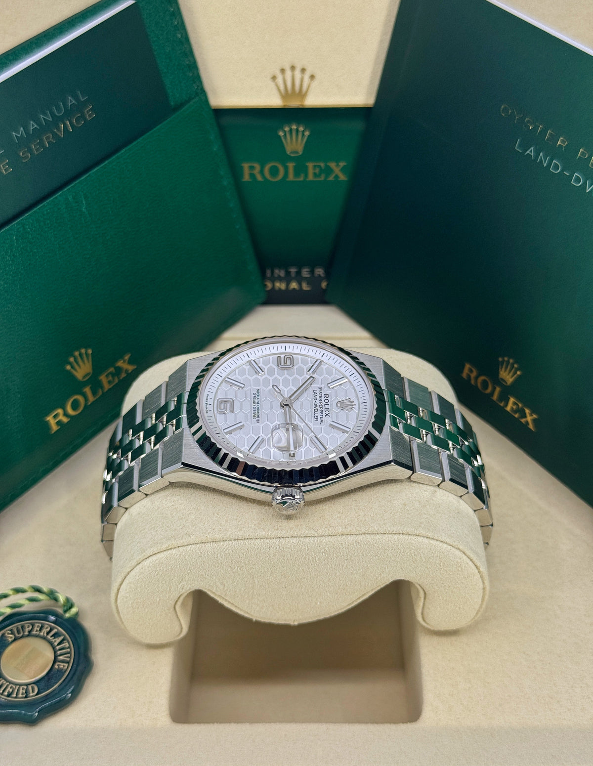 Rolex Land-Dweller 40mm, Stainless Steel, White, Ref# 127334-0001, dated 2026